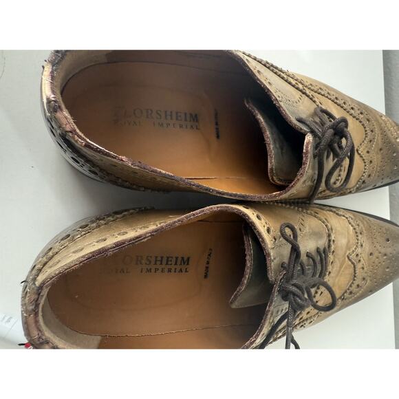 Florsheim Royal Imperial Wingtip Brogue Shoes | Made in Italy | Leather | EU 41 main image 9